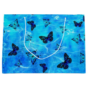 Blue Butterfly Large Gift Bag