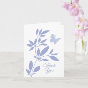 Blue Butterfly Leaves Bereavement Funeral Card