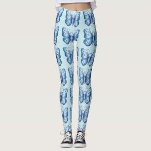 Blue Butterfly Leggings