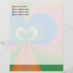 Blue Butterfly Letterhead Design