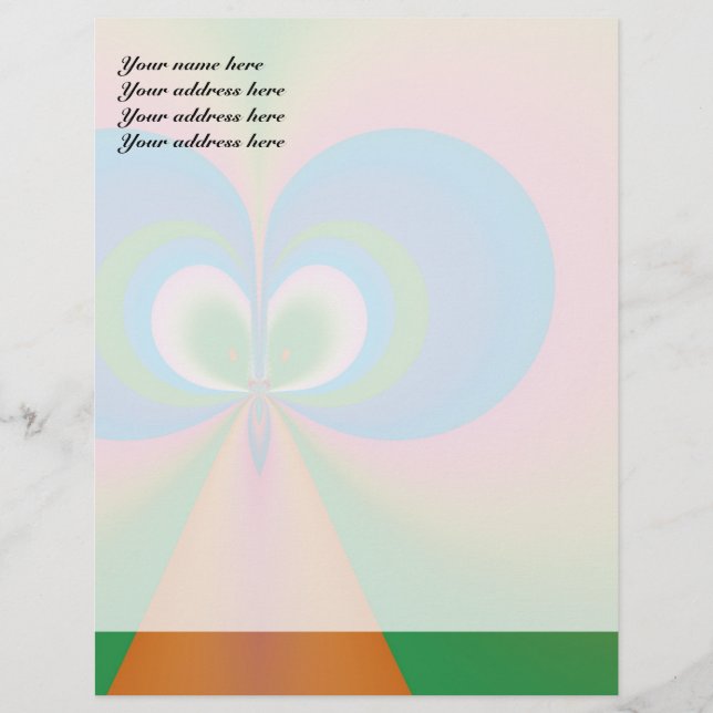 Blue Butterfly Letterhead Design (Front)