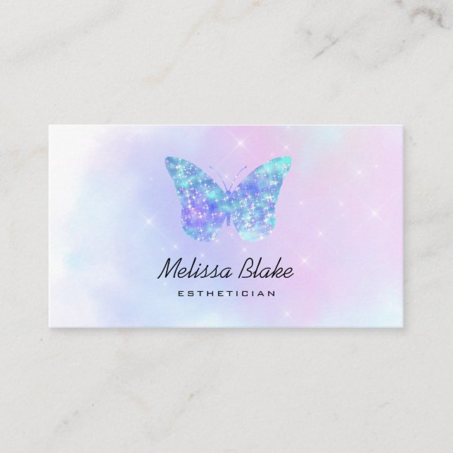  •blue butterfly logo business card (Front)