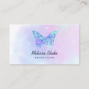 blue butterfly logo business card