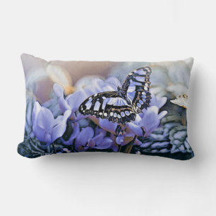 Blue Butterfly Lumbar Cushion
