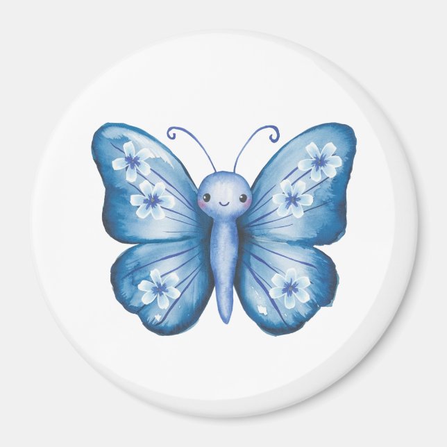 Blue Butterfly Magnet (Front)