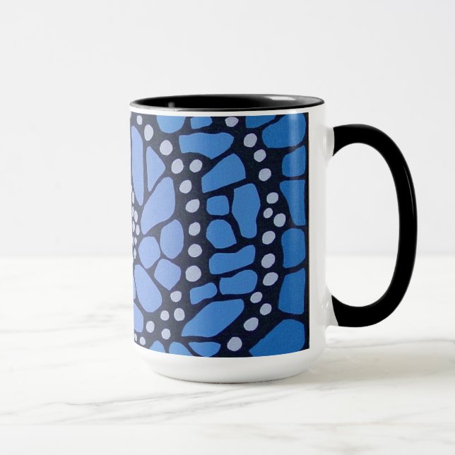 Blue Butterfly Mandala Mug (Right)