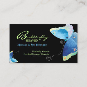 Blue Butterfly Massage Therapy Appointment Card