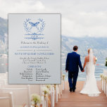 Blue Butterfly Monogrammed Wedding Program<br><div class="desc">This beautiful wedding program measures 6.5" W x 8.75"L (portrait) and is easily updated with your personal information.</div>