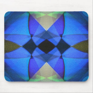 Blue butterfly mouse pad
