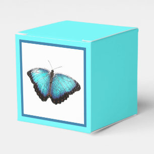 Blue Butterfly Nature Art, Fine Photo Illustration Favour Box