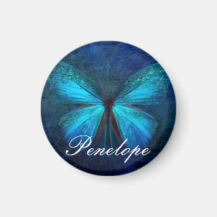 Blue Butterfly of Joy & Luck Magnet