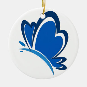 Blue Butterfly Ornament