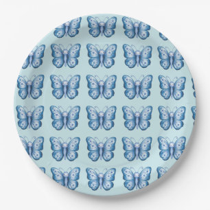 Blue Butterfly Paper Plate