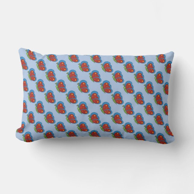 Blue Butterfly Pillow (Front)