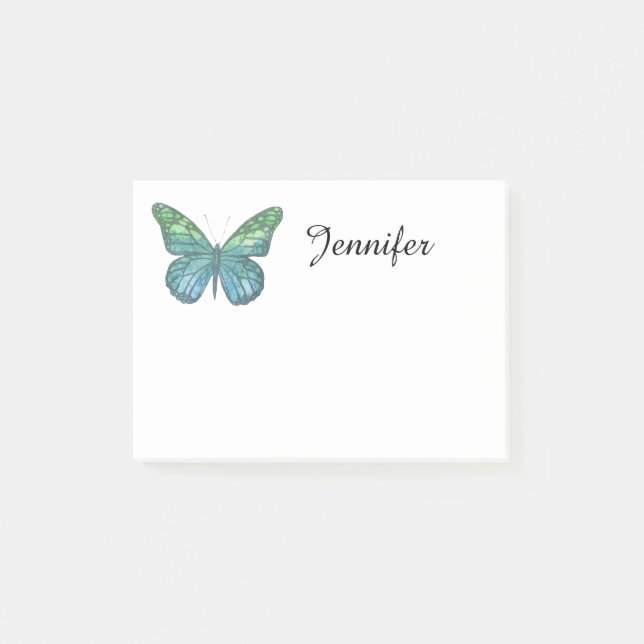 Blue Butterfly Post-it Notes (Front)