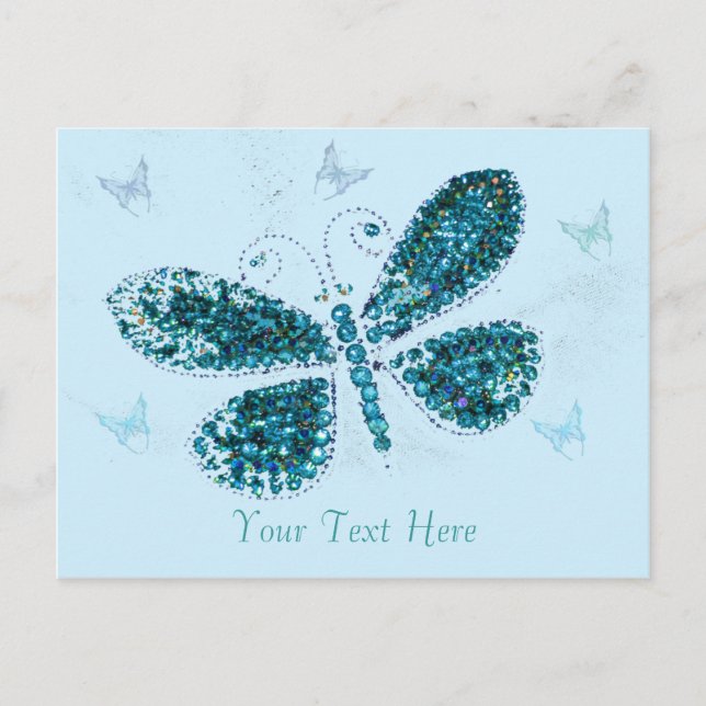 Blue Butterfly Postcard (Front)