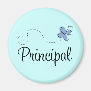 Blue Butterfly Principal Gift Magnet
