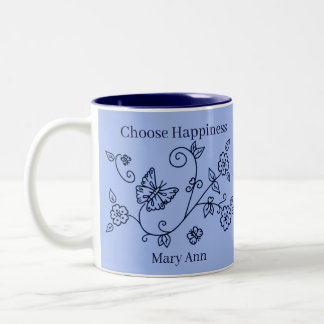 Blue Butterfly Reminder Mug
