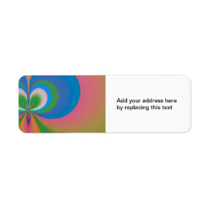 Blue Butterfly Return Address Label