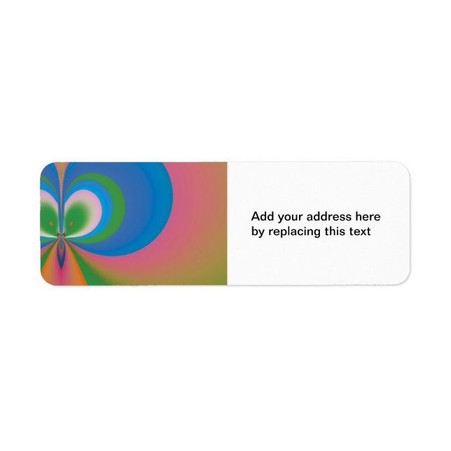 Blue Butterfly Return Address Label (Front)