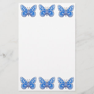 Blue Butterfly Stationery