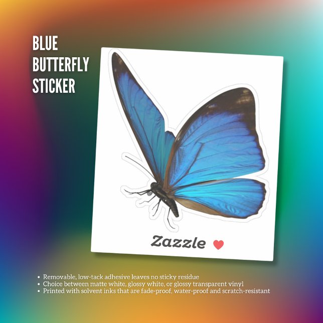 Blue Butterfly Sticker (Blue Butterfly Sticker)