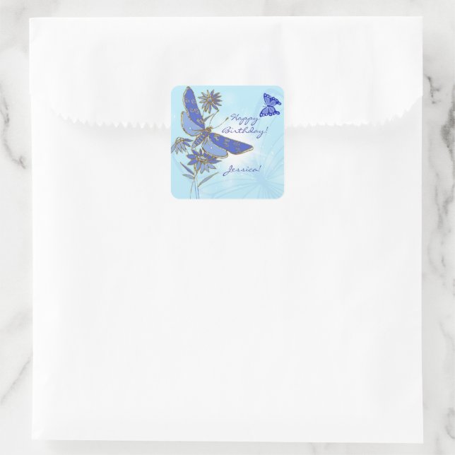 Blue Butterfly Stickers (Bag)