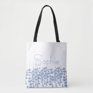 Blue Butterfly Swarm Custom Tote Bag