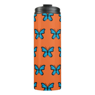 Blue Butterfly Thermal Tumbler