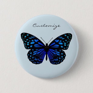 Blue Butterfly Thunder_Cove 6 Cm Round Badge