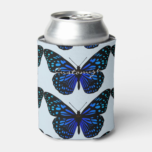 Blue Butterfly Thunder_Cove Can Cooler (Can Front)