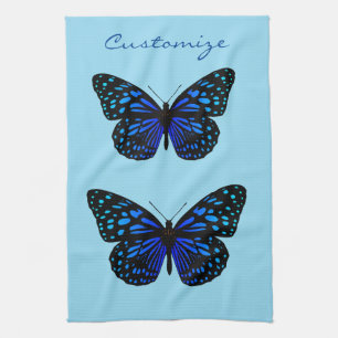 Blue butterfly Thunder_Cove Tea Towel