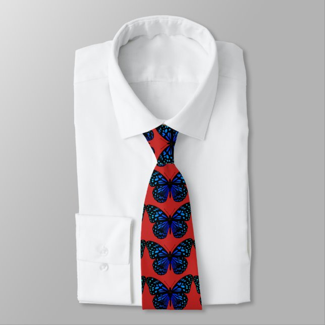 Blue Butterfly Thunder_Cove Tie (Tied)