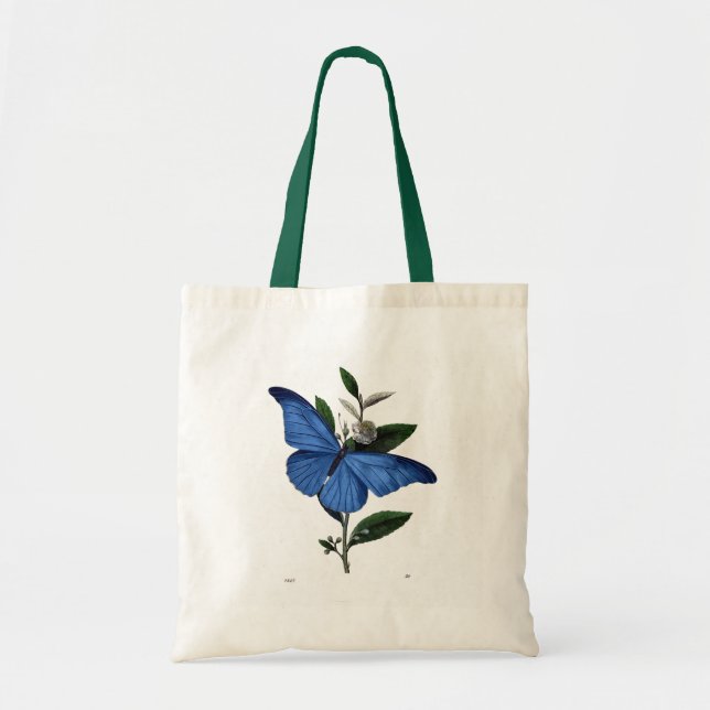 Blue Butterfly Tote Bag (Front)
