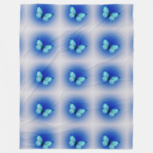 blue butterfly wings pattern customise girly angel fleece blanket