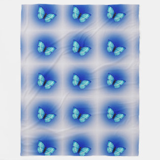 blue butterfly wings pattern customise girly angel fleece blanket