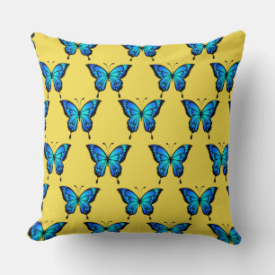 Blue Butterflys by storeman. Cushion