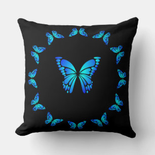 Blue Butterflys by storeman. Cushion