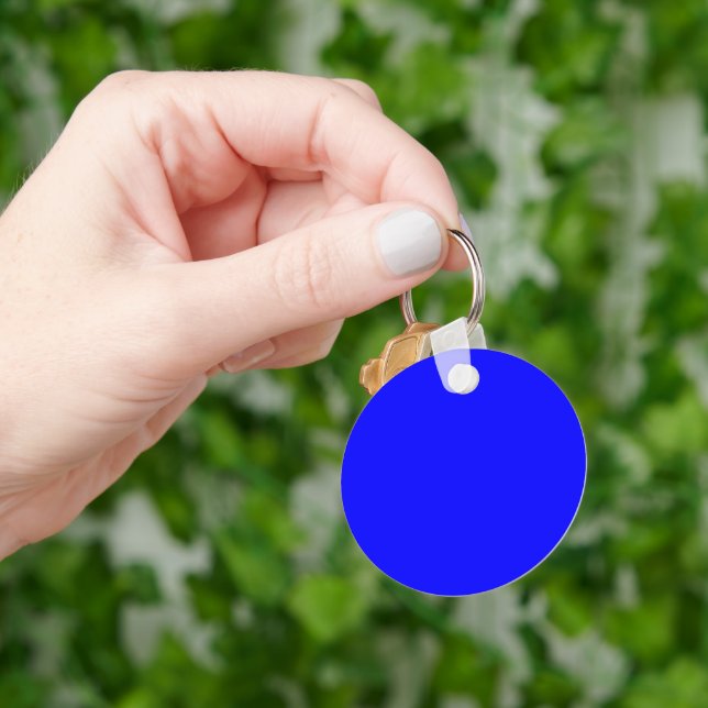 Blue Button Keychain (Hand)