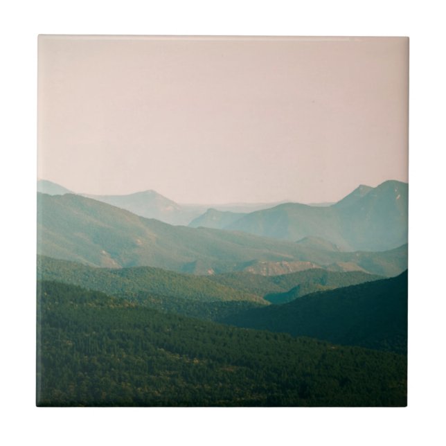 Blue by the Mountains Ceramic Tile (Front)