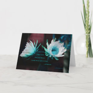 "Blue Cactus #70" with poem: Friendship Defined Card