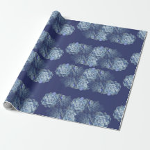 Blue Cactus Gift Wrapping Paper