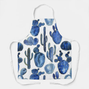 Blue Cactus Gold Desert Chic NAME Travel Southwest Apron