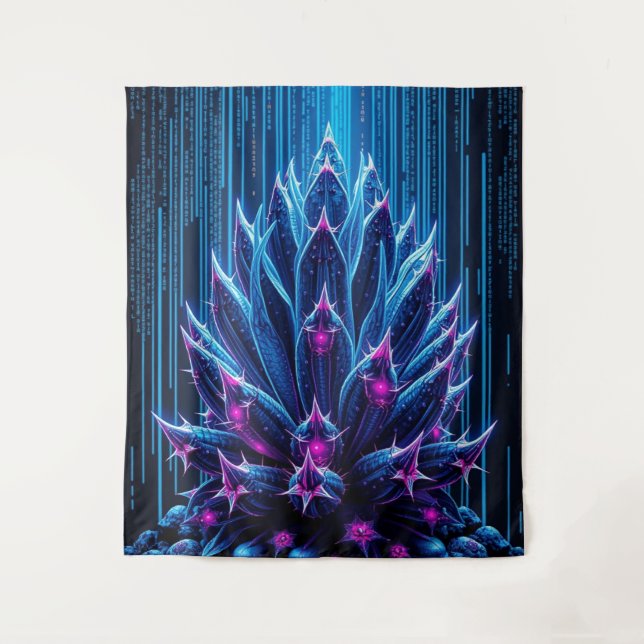 Blue-Cactus Tapestry (Front)