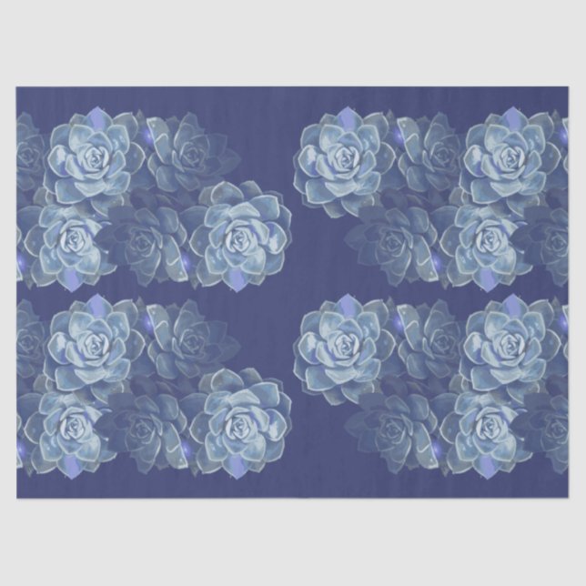 Blue Cactus Tissue Paper (Front)