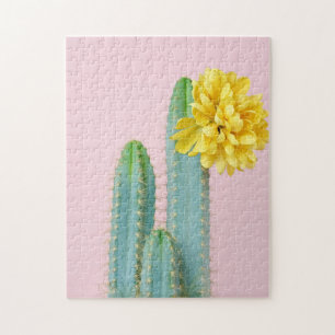 Blue Cactus Trio Jigsaw Puzzle