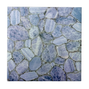 Blue Calcite Quartz Print Backsplash Ceramic Tile