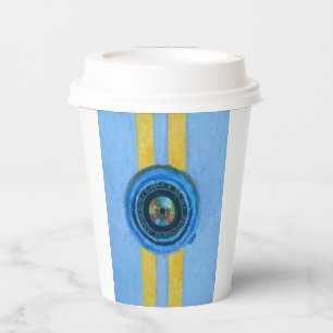 Blue Camera Paper Cups