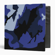 Blue Camo, 3 Ring Binder