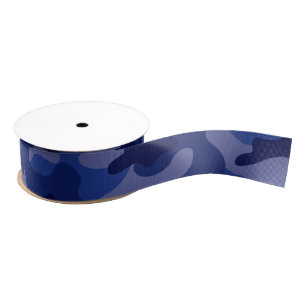 Blue Camo Adventure Sports Fun Grosgrain Ribbon